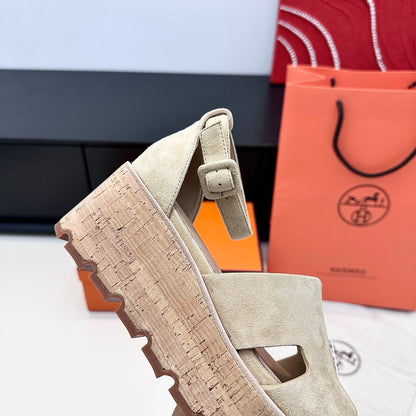 HM Luce 30 Sandal 65mm Light Beige Suede 622759