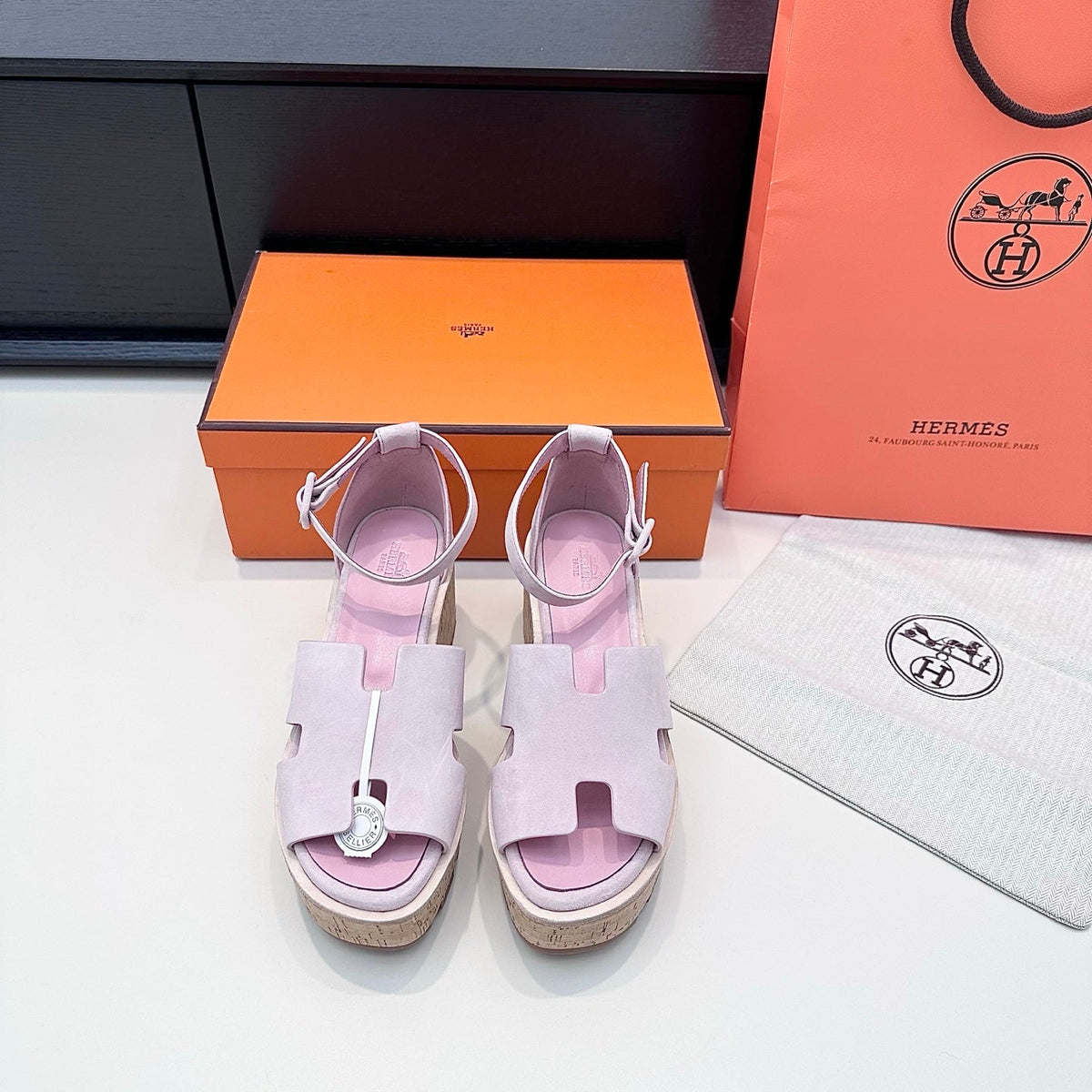 HM Luce 30 Sandal 65mm Light Pink Suede 622761