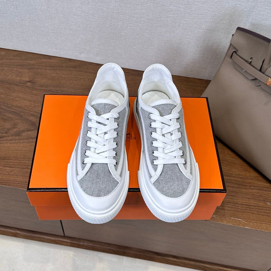 HM Get Sneaker Grey White Suede Cowhide 543791