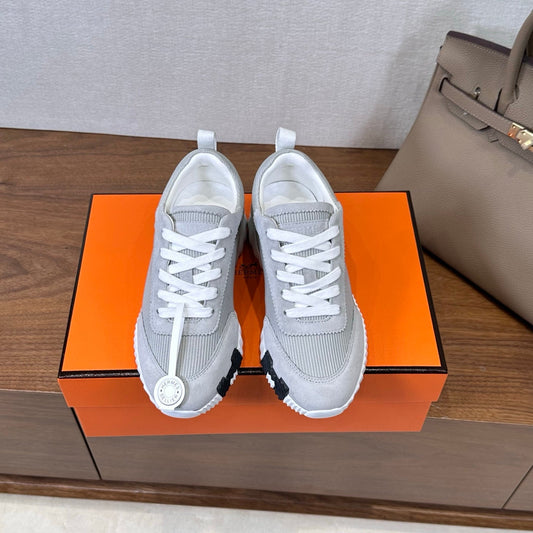 HM 26S Bouncing Sneaker In Grey Suede Mesh 543803