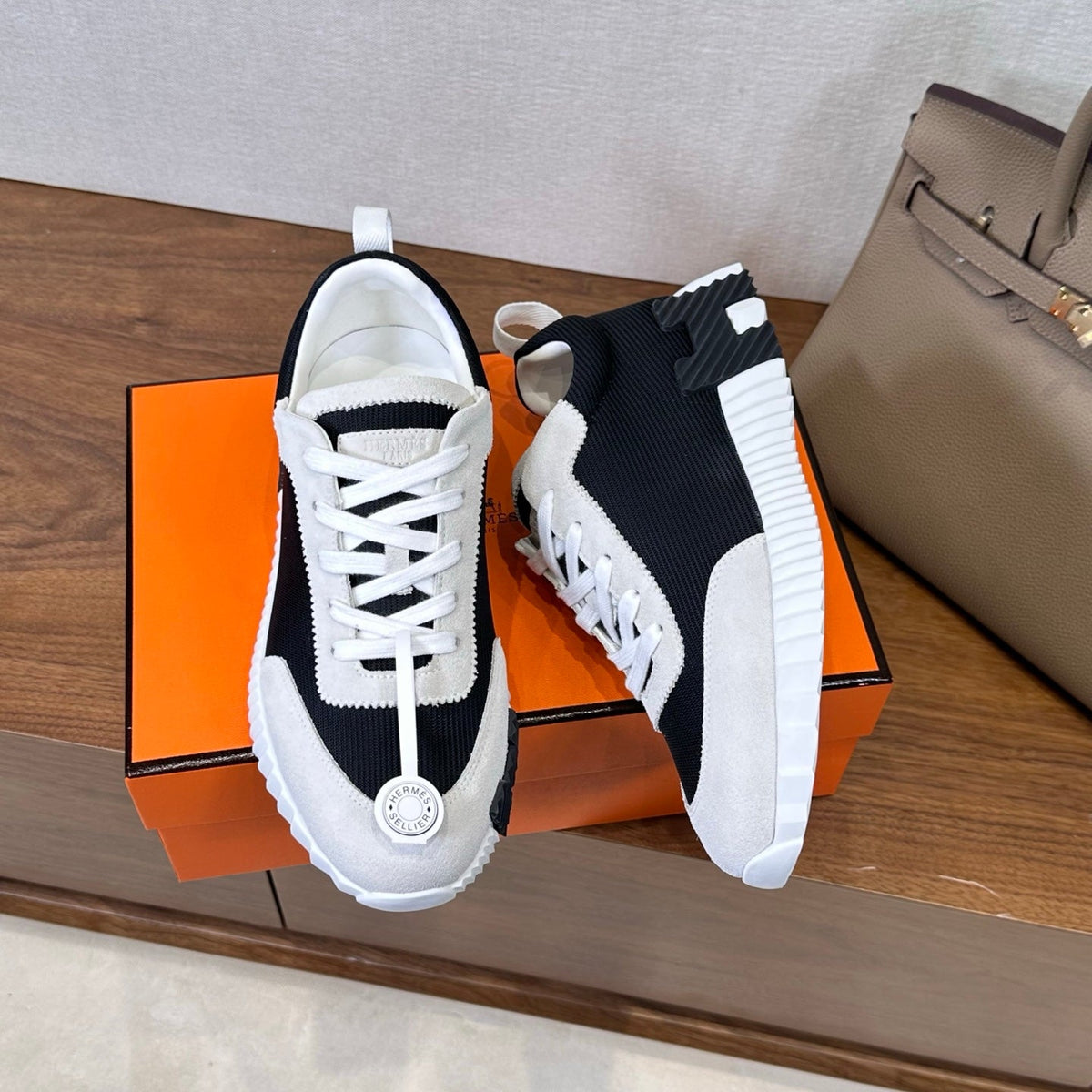HM 26S Bouncing Sneaker In Black mix Grey Suede 543811