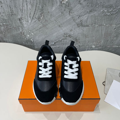HM Bouncing 35 Sneakers Black Goatskin & Suede Goatskin H Black Light Brown