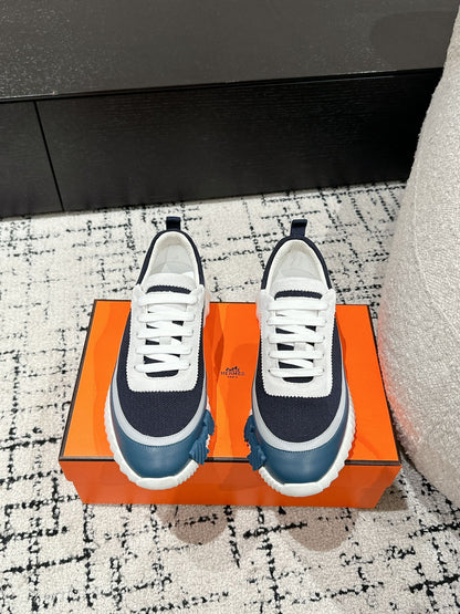 HM Sneaker In Charcoal Blue Mesh Fabric 985314