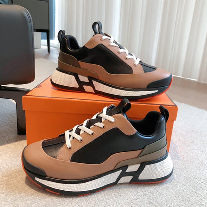 HM Hugo Sneakers Brown Black Calfskin 933465