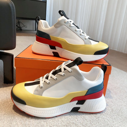 HM Hugo Sneakers White Yellow Black Calfskin 933466
