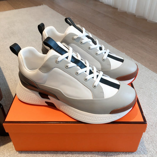 HM Hugo Sneakers White Grey Calfskin 933467