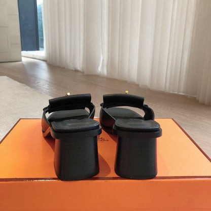Ilot 50 Sandal Black Calfskin
