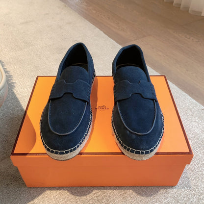 HM Trip Espadrille Marine Blue Suede