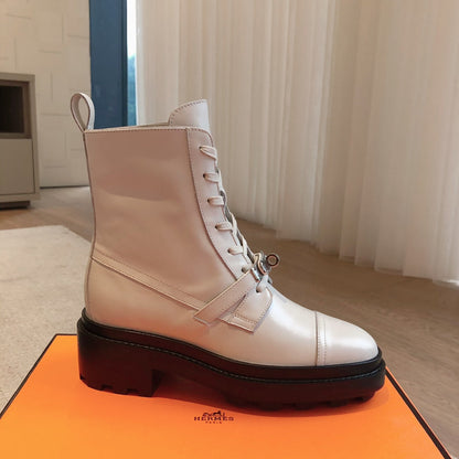 HM Funk Ankle Boot Grey Calfskin
