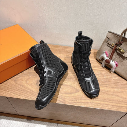 HM 25 Kiatsu Sneaker Black Mesh Calfskin 329536