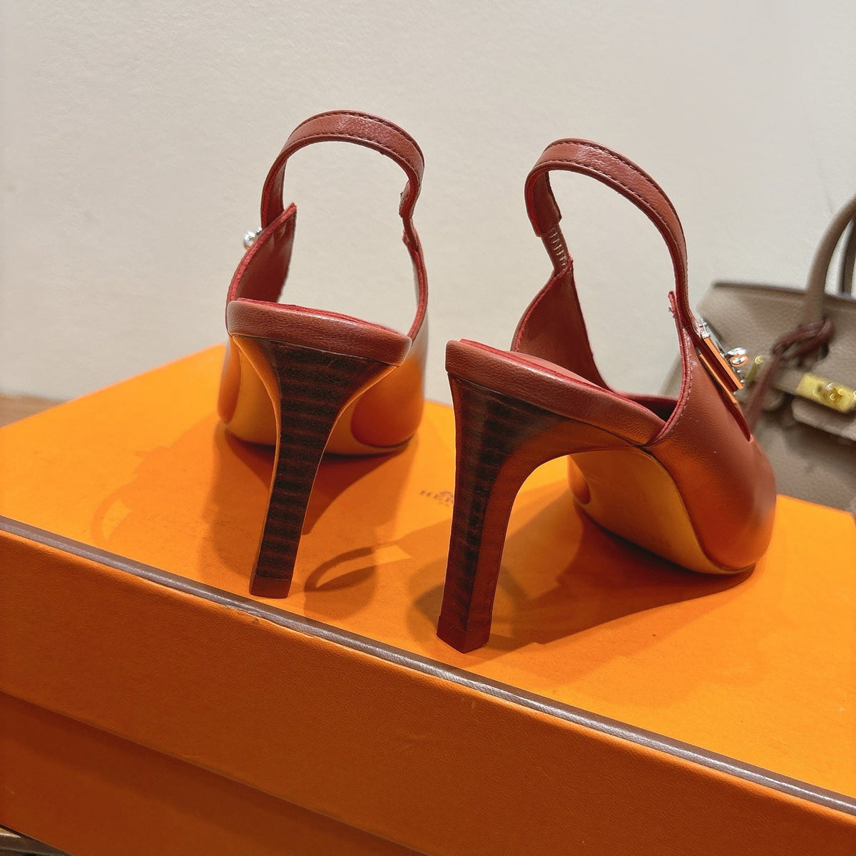 HM Lover Pump 80mm Brown Calfskin 429024