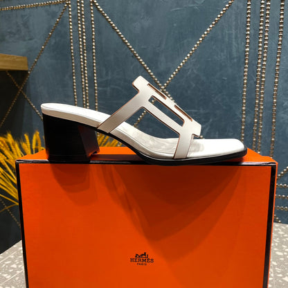 HM Lzzy 50 Sandal White Lambskin 962945