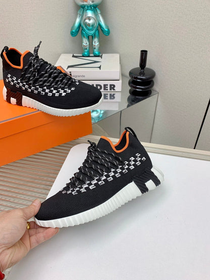 HM Flex slip-on sneaker In Black Woven Fabric 106318