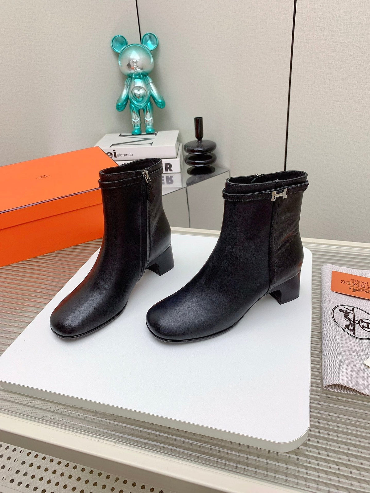 HM Imperial 50 Ankle Boot Black Calfskin 971337