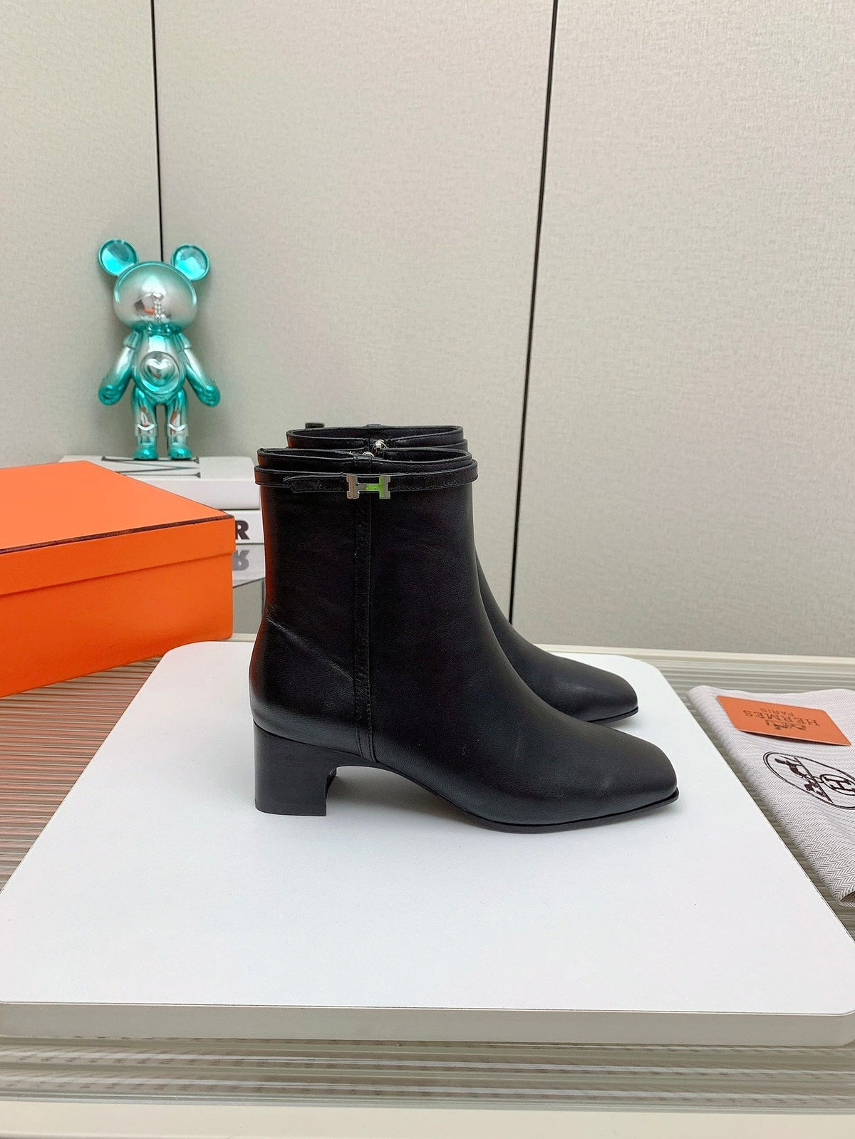 HM Hommage Ankle Boot Black Calfskin  971350