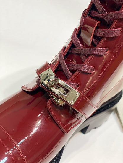 HM Funk Ankle Boot Red Shiny Cowhide 348024