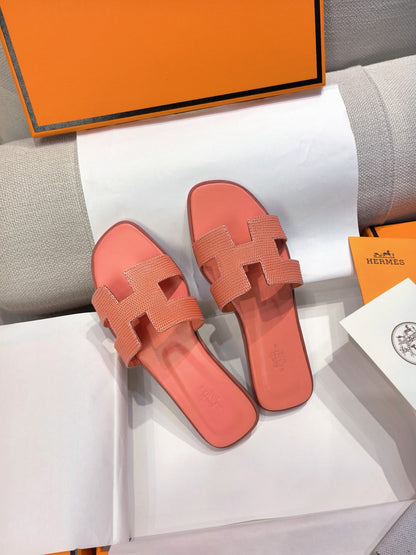HM 26s Oran Sandal Jaipur Pink Epsom 708455
