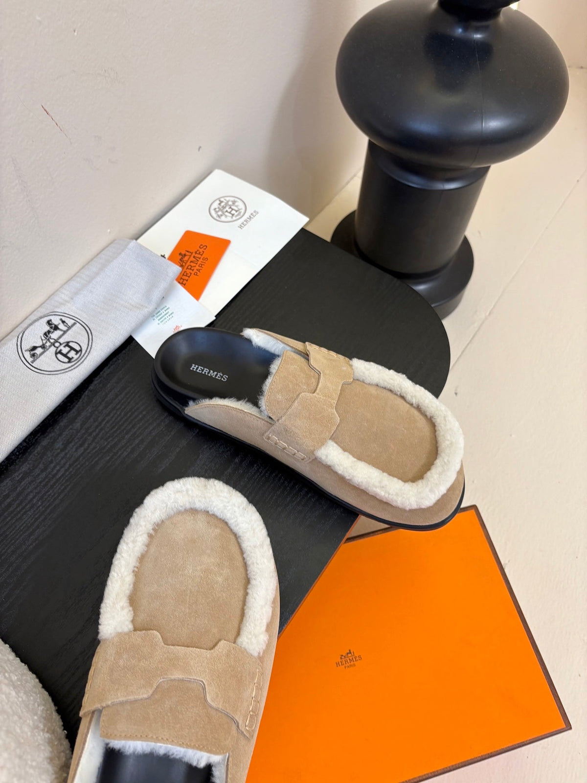 HM slippers birkenstocks taupe suede 478429