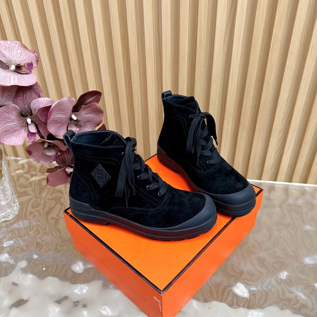 HM Kooler Ankle Boot Black Suede  498195