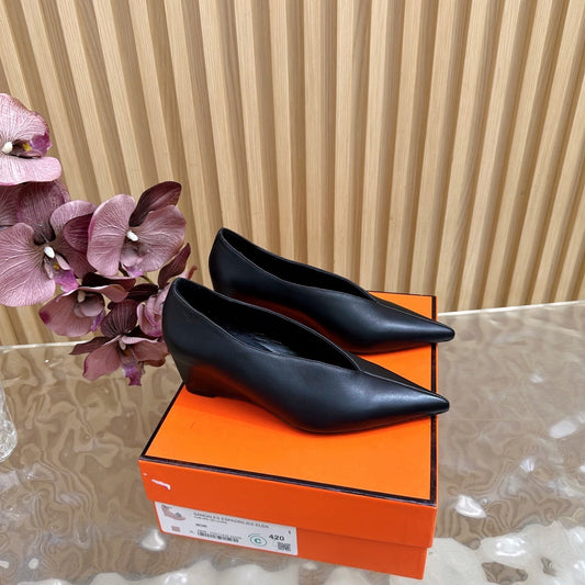 HM Louna 55 Pump 50mm Dark Black Suede 498198