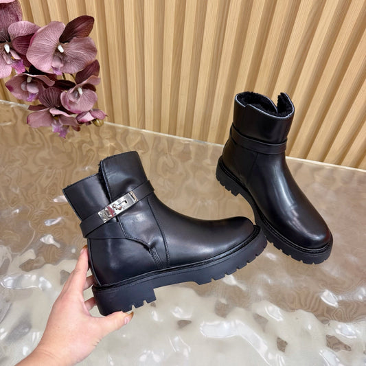 HM Jeff Ankle Boots Black Nappa Leather 537932