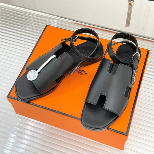 HM Maya Sandal Black Leather 642791