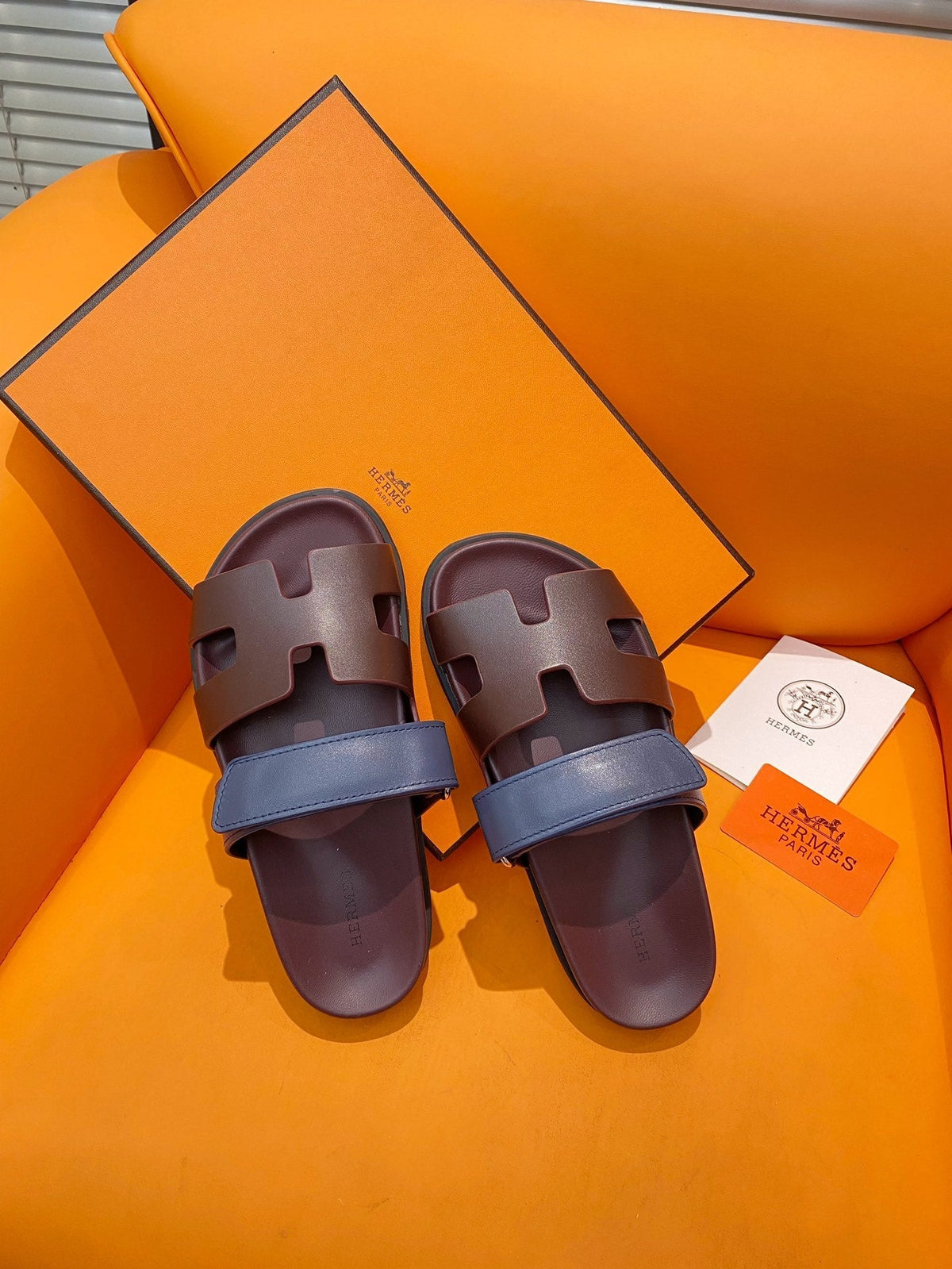 chypre rough h blue calfskin