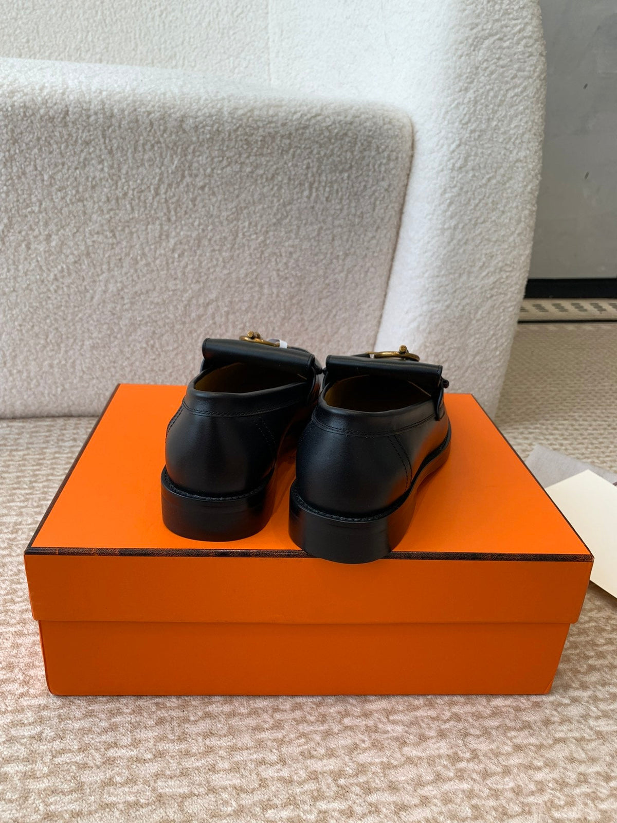 ivy loafer black lambskin