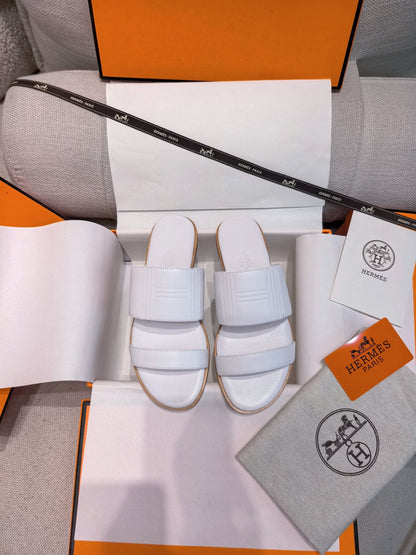 HM Mona Sandals White Leather 799038