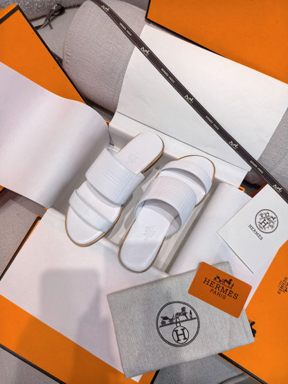HM Mona Sandals White Leather 799038