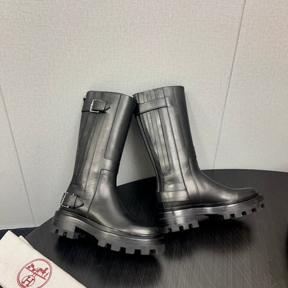HM Jaimy High Boot 30mm In Black Cowhide 952467