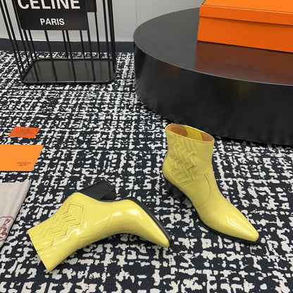 HM Vegas Ankle Boot 75mm Yellow Cowhide 952374