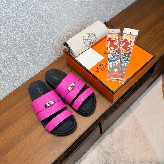 HM Jackson Sandals Bright Pink Espom Leather 707175