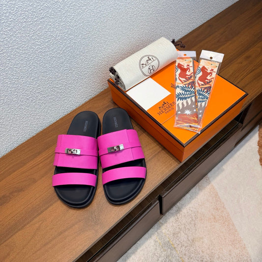 HM Jackson Sandals Bright Pink Espom Leather 707175