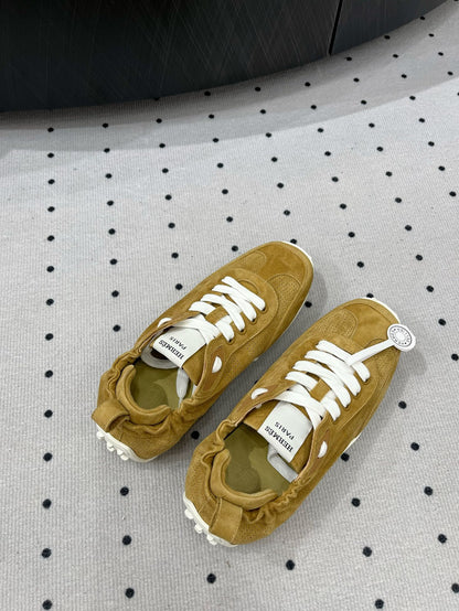 HM Sneaker 10mm In Light Yellow Brown Suede  954742
