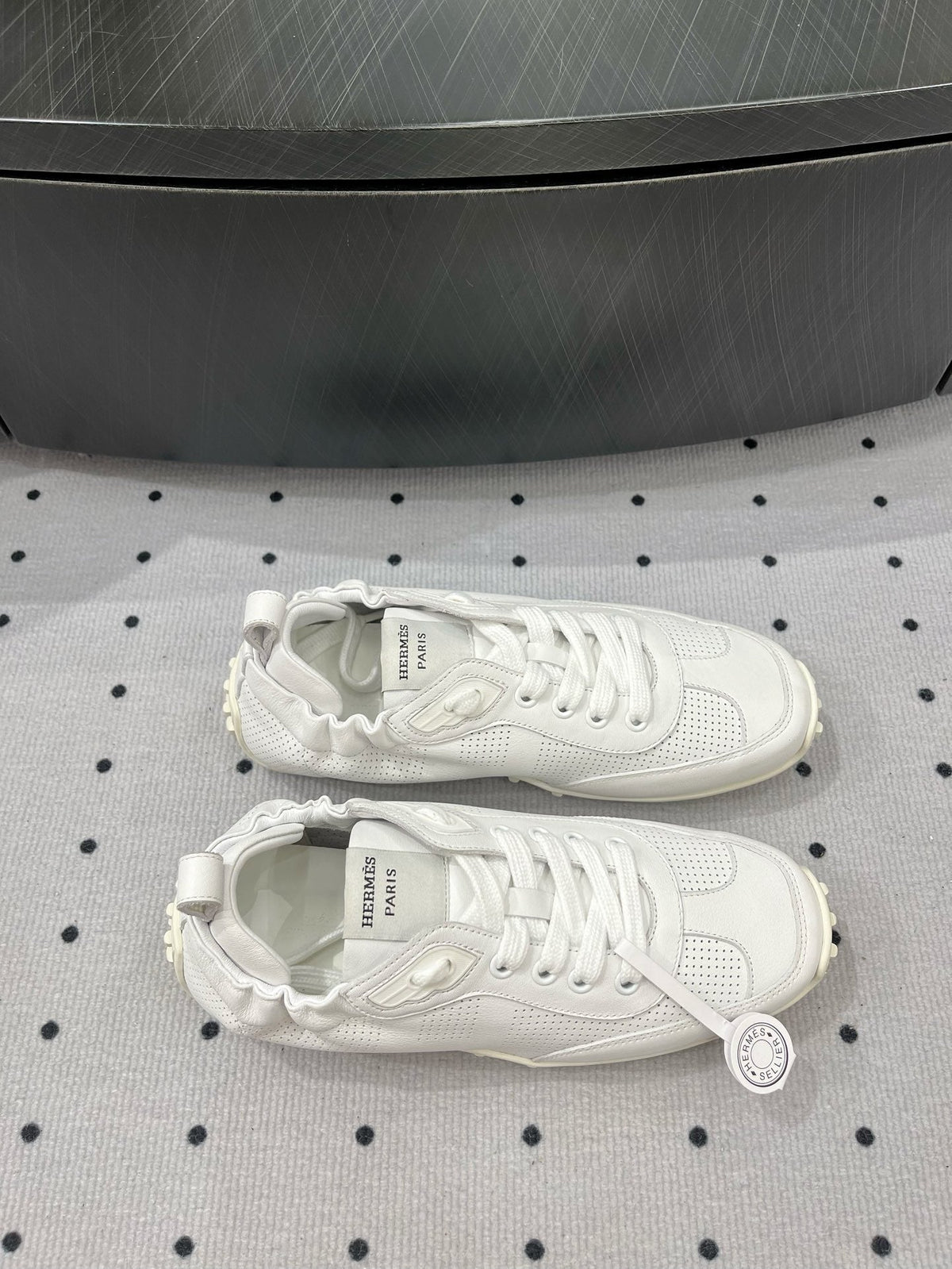 HM Sneaker 10mm In White Cowhide 954744
