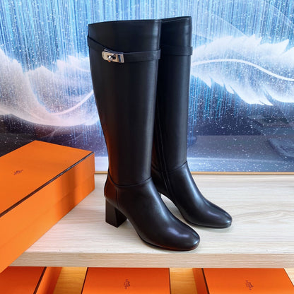 HM Jumping Boot 70MM In Black Cowhide 987553