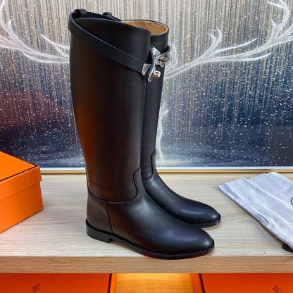 HM Jumping Boot In Black Calfskin 987476