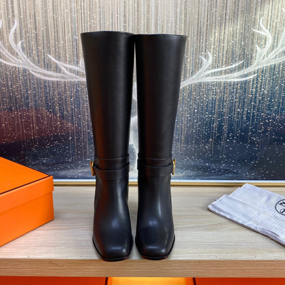 HM Justine Boot In Black Cowhide 987482