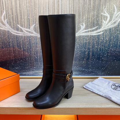 HM Justine Boot In Black Cowhide 987482