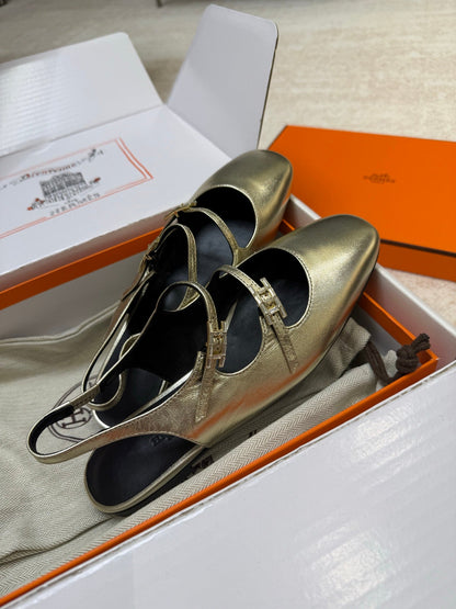 HM Mila Slingback Gold Sheepskin 621377