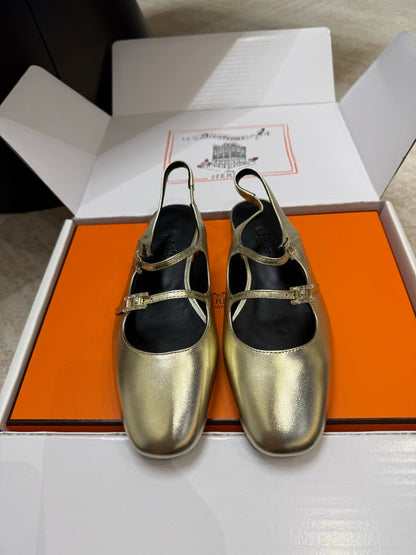 HM Mila Slingback Gold Sheepskin 621377