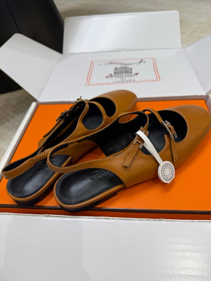 HM Mila Slingback Brown Sheepskin 621380