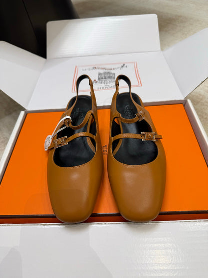 HM Mila Slingback Brown Sheepskin 621380