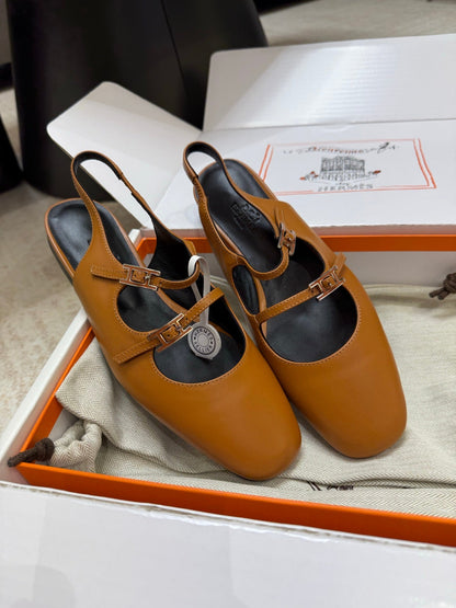 HM Mila Slingback Brown Sheepskin 621380