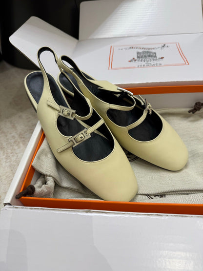 HM Mila Slingback Light Taupe Sheepskin 621382