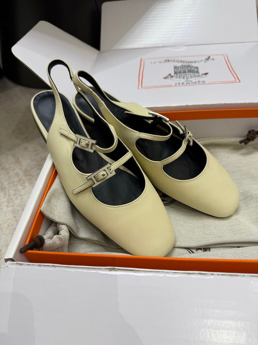 HM Mila Slingback Light Taupe Sheepskin 621382