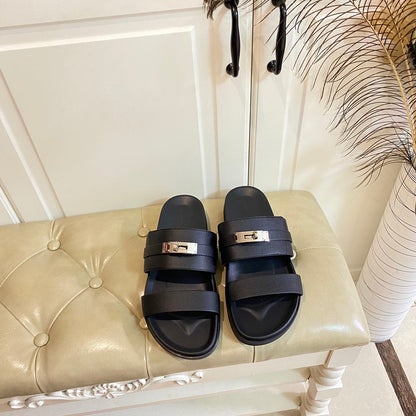 HM Jackson Sandal Black Cowhide 958022