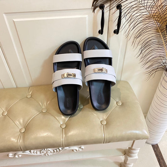 HM Jackson Sandal White Calfskin  958045