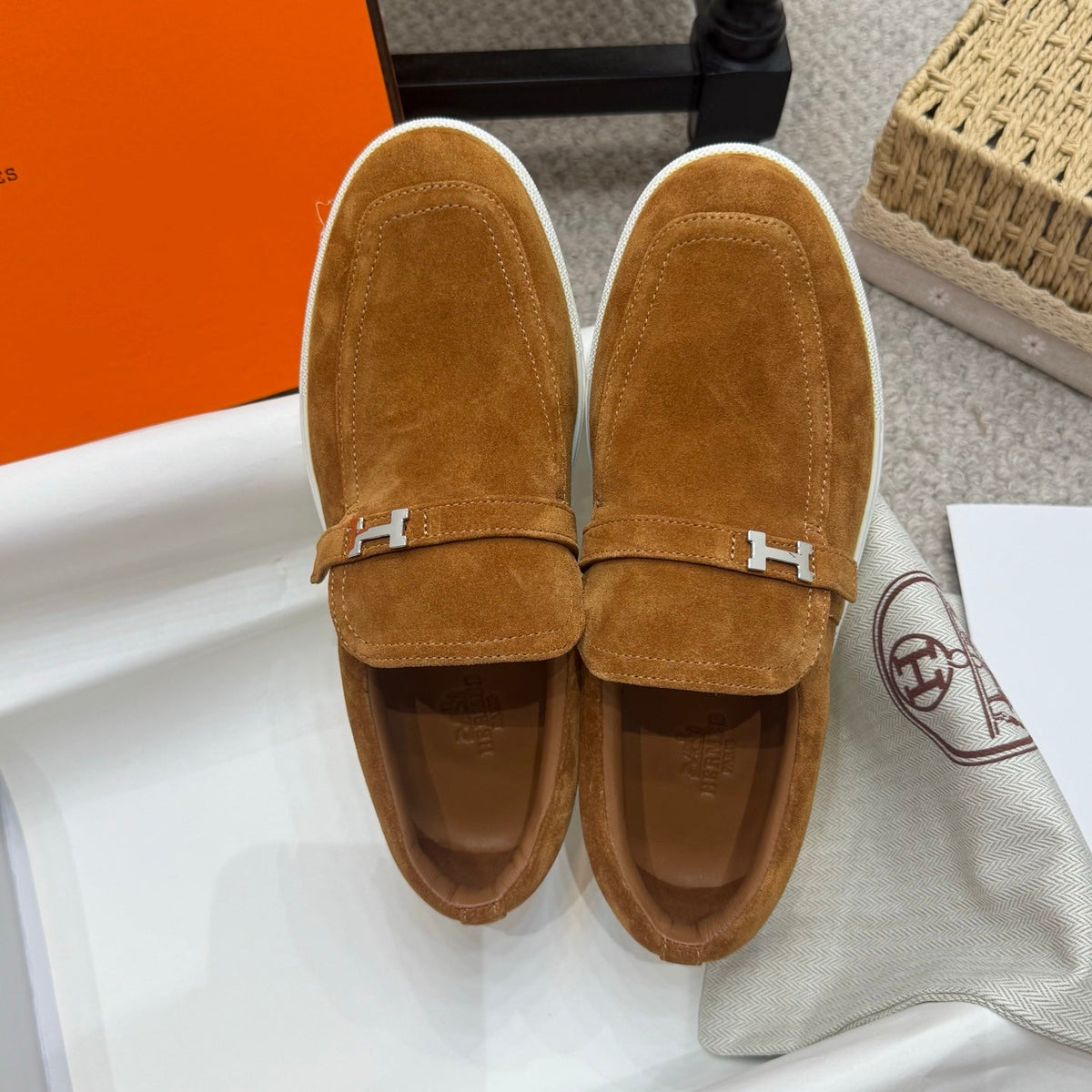 HM Job Loafers Brown Suede 523216